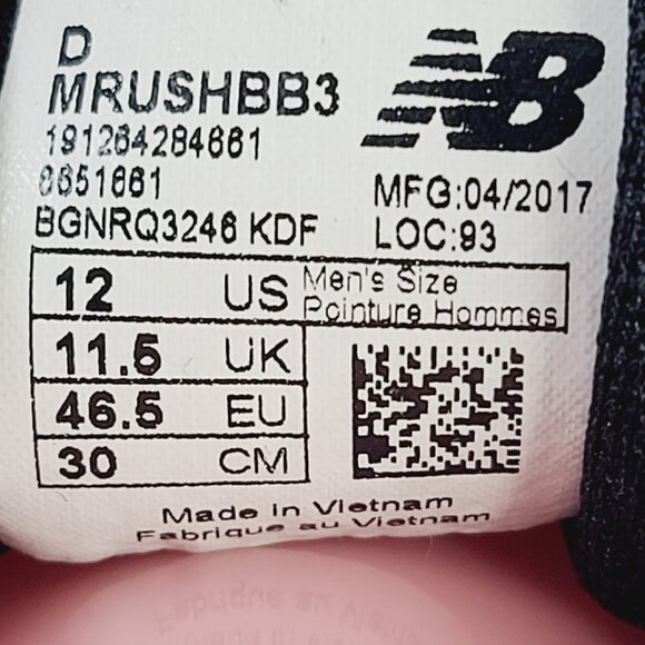 New Balance Men\'s Blue Bold Black FuelCore Rush v3 Mesh Athletic Running Shoe 12 main image 6